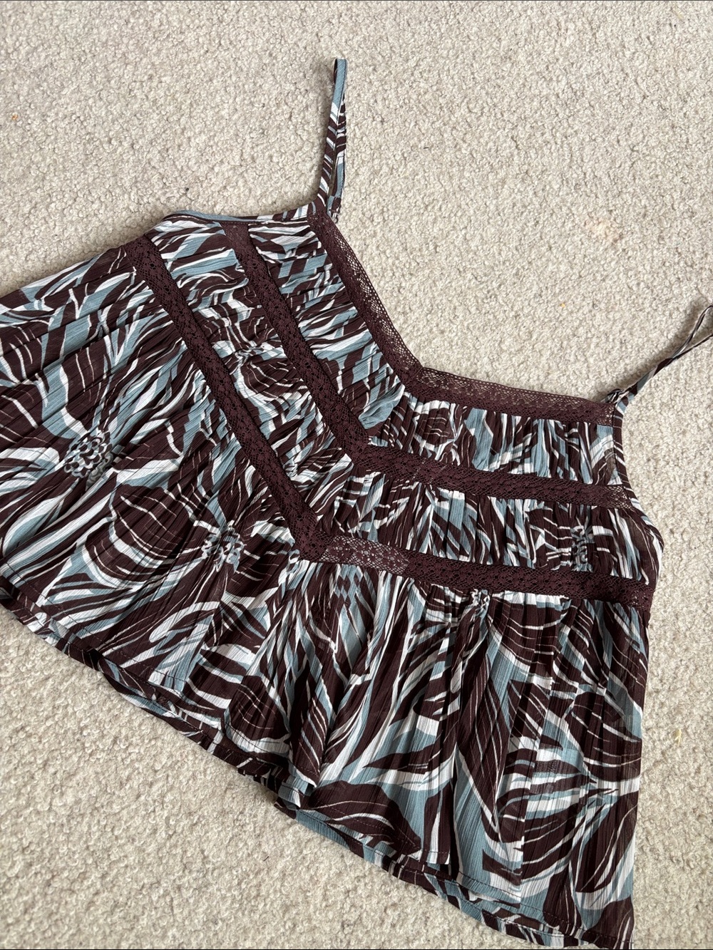 Z Supply Brown and Blue tank top
